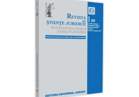 Revista de stiinte juridice nr. 1/2019