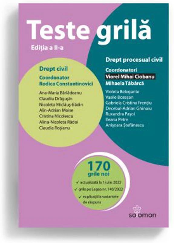 Teste grila. Drept civil • Drept procesual civil. Ed. a 2-a