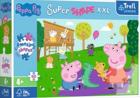 Puzzle Primo Super shape XXL 60 Peppa Pig si fratiorul, Trefl