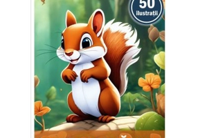 Carte de colorat, 50 de ilustratii, Veverite dragute