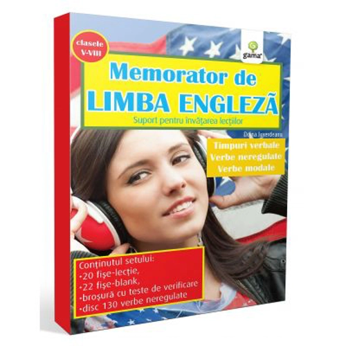 Memorator de engleza. Timpuri verbale. Verbe neregulate. Suport pentru invatarea lectiilor