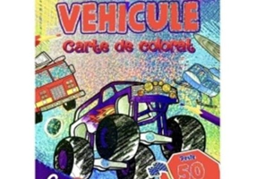 Vehicule. Carte de colorat cu 50 de abtibilduri