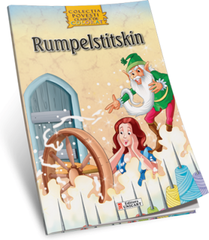 Rumpelstiltskin-Carte de colorat A4 cu ilustratii