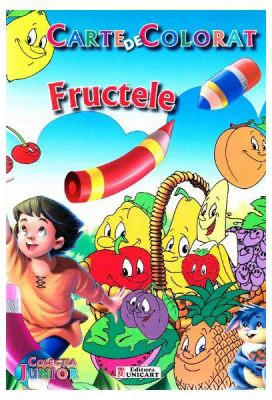 Fructele. Carte de colorat