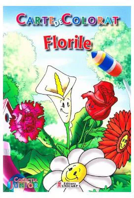 Flori. Carte de colorat