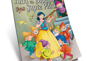 Alba ca Zapada si cei sapte pitici. Carte de colorat A4 cu ilustratii
