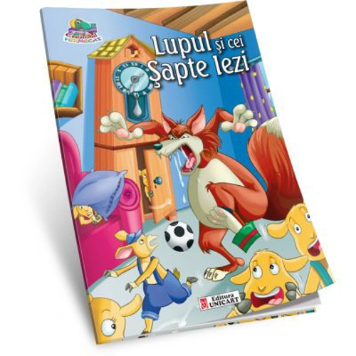 Lupul si cei sapte iezi-Carte de colorat A5 ilustrata