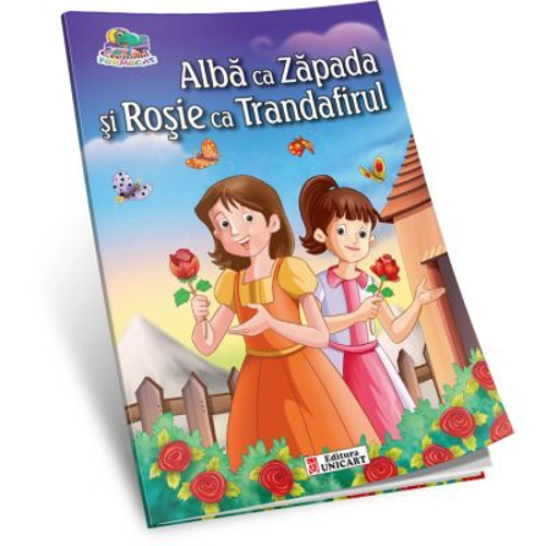 Alba ca Zapada si Rosie ca Trandafirul. Carte de colorat A5 ilustrata