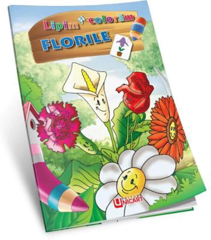 Lipim si coloram. Florile