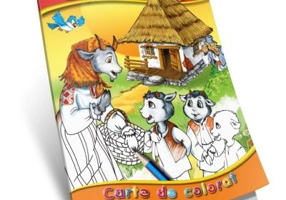 Capra cu trei iezi. Carte de colorat A5