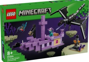 LEGO Minecraft. Dragon Ender si Corabia din End 21264, 657 piese