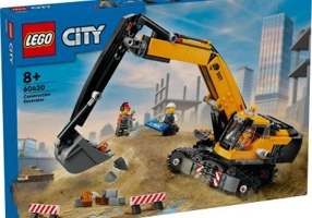 LEGO City. Excavator galben de constructii 60420, 633 piese