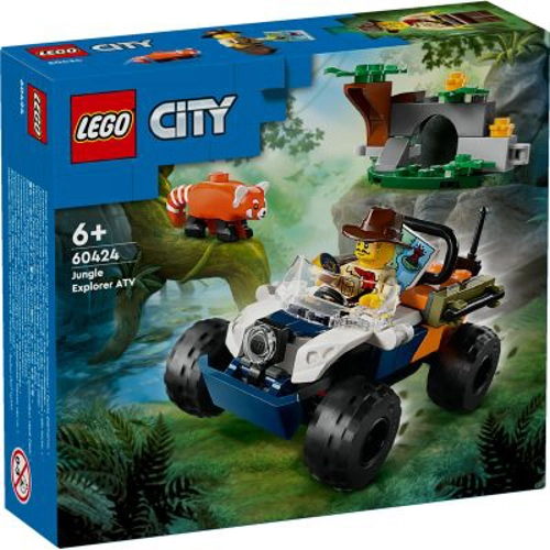 LEGO City. Exploratorul junglei pe ATV in cautarea unui panda rosu 60424, 92 piese