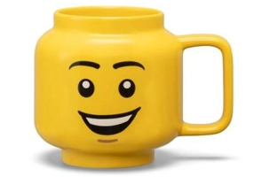 Cana mare LEGO din ceramica, cap de baiat fericit 41460806