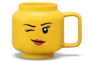 Cana mare LEGO din ceramica, fata care face cu ochiul 41460803