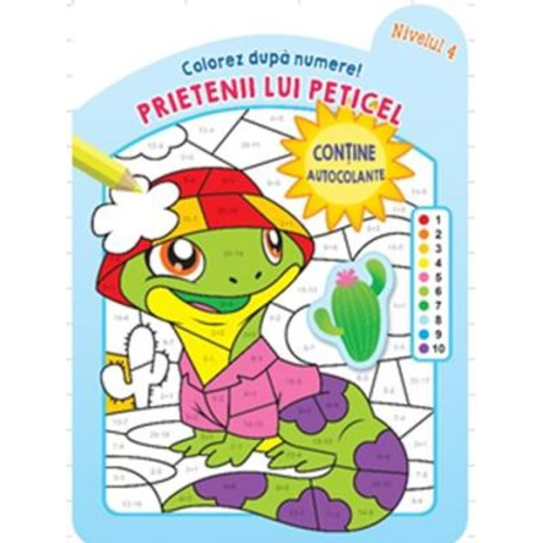 Colorez dupa numere. Prietenii lui Peticel. Nivelul 4