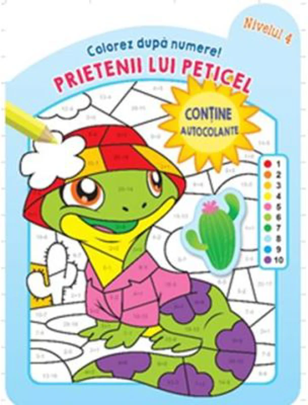 Colorez dupa numere. Prietenii lui Peticel. Nivelul 4