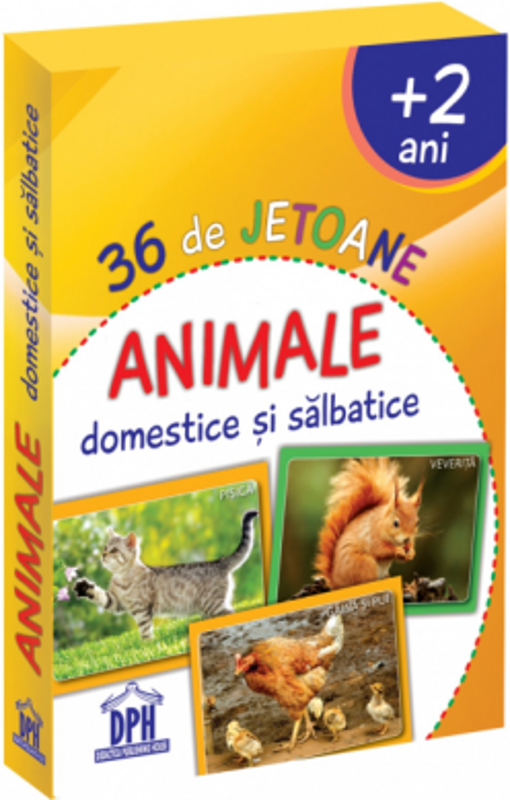 36 de jetoane. Animale domestice si salbatice