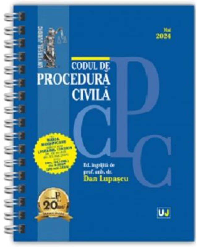Codul de procedura civila Mai 2024 EDITIE SPIRALATA, tiparita pe hartie alba