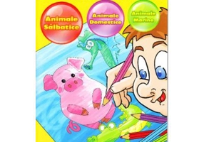 O lume de colorat volumul 1: Animale salbatice, Animale domestice, Animale marine
