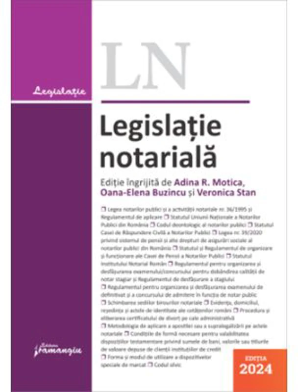 Legislatie notariala. Editia 2024