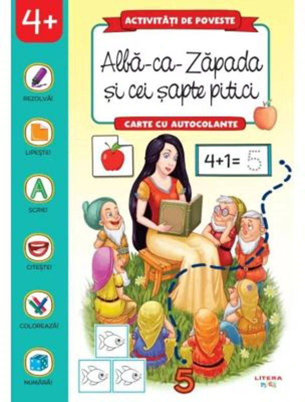 Activitati de poveste. Alba-ca-Zapada si cei sapte pitici. Carte cu autocolante