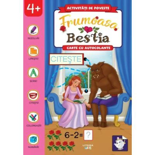 Activitati de poveste. Frumoasa si bestia. Carte cu autocolante