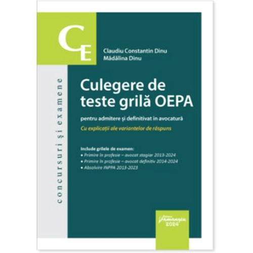 Culegere de teste grila OEPA pentru admitere si definitivat in avocatura