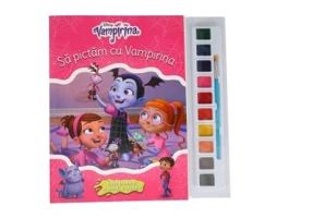 Sa pictam cu Vampirina. Carte de colorat cu pensula si acuarele