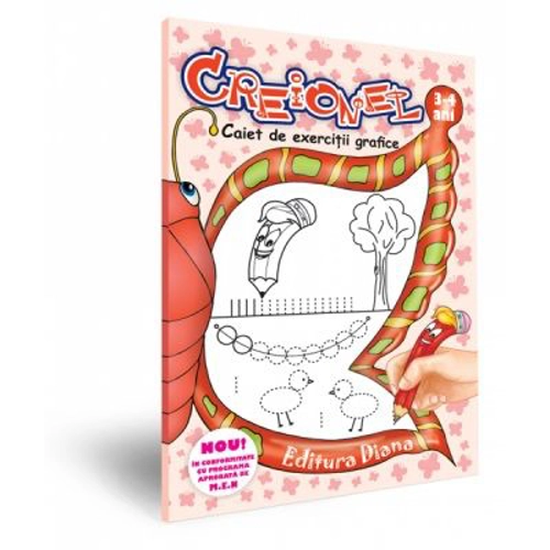 Creionel, caiet de exercitii grafice 3-4 ani