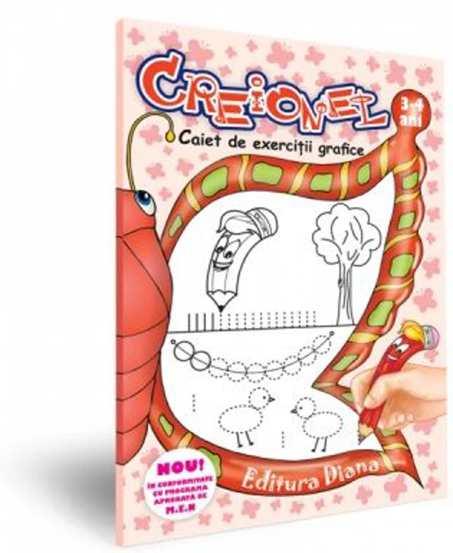 Creionel, caiet de exercitii grafice 3-4 ani