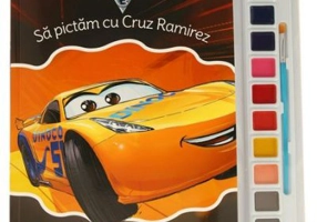 Masini 3. Sa pictam cu Cruz Ramirez. Carte de colorat cu pensula si acuarele