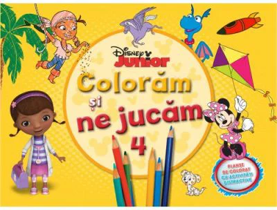 Coloram si ne jucam (vol. 4). Planse de colorat cu activitati distractive - Disney