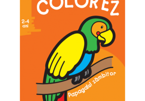 Imi place sa colorez. Papagalul zambitor (2-4 ani)