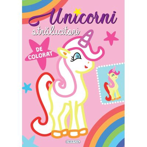 Unicorni stralucitori de colorat (roz)