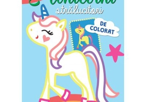 Unicorni stralucitori de colorat (bleu)