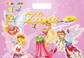 Bloc de colorat cu abtibilduri. Zane