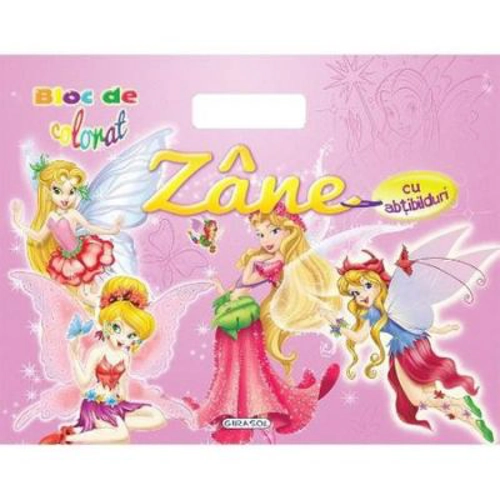 Bloc de colorat cu abtibilduri. Zane