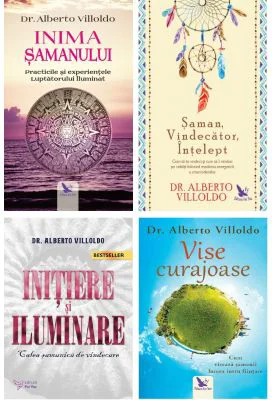Pachet format din 4 titluri Saman vindecator intelept, Initiere si iluminare, Inima samanului, Vise curajoase - Dr. Villoldo Alberto