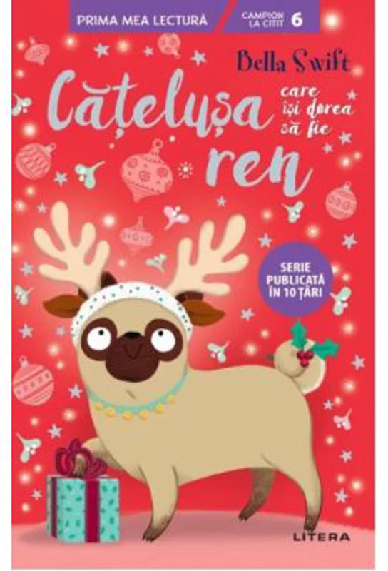 Catelusa care isi dorea sa fie ren