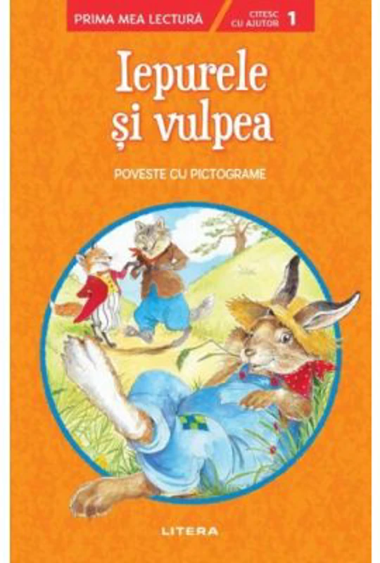 Iepurele si vulpea. Poveste cu pictograme. Citesc cu ajutor (Nivelul 1)