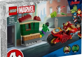 LEGO Marvel Super Heroes. Iron Man cu motocicleta si Hulk 76287, 68 piese