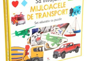 Sa invatam mijloacele de transport. Set educativ cu puzzle