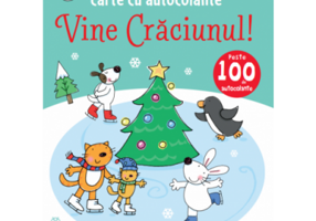 Prima mea carte cu autocolante. Vine Craciunul!
