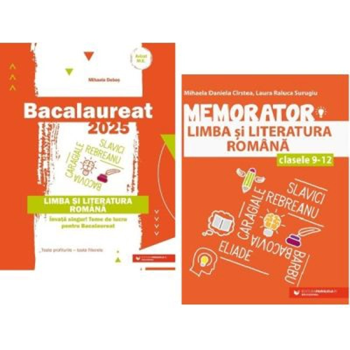 Pachet Limba si literatura romana Bacalaureat 2024. Teme de lucru si memorator