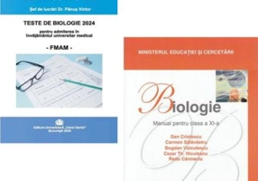 Pachet admitere in Invatamantul universitar medical FMAM: Teste de biologie 2024 si Manual de biologie clasa a 11-a - Dan Cristescu, Victor Panus