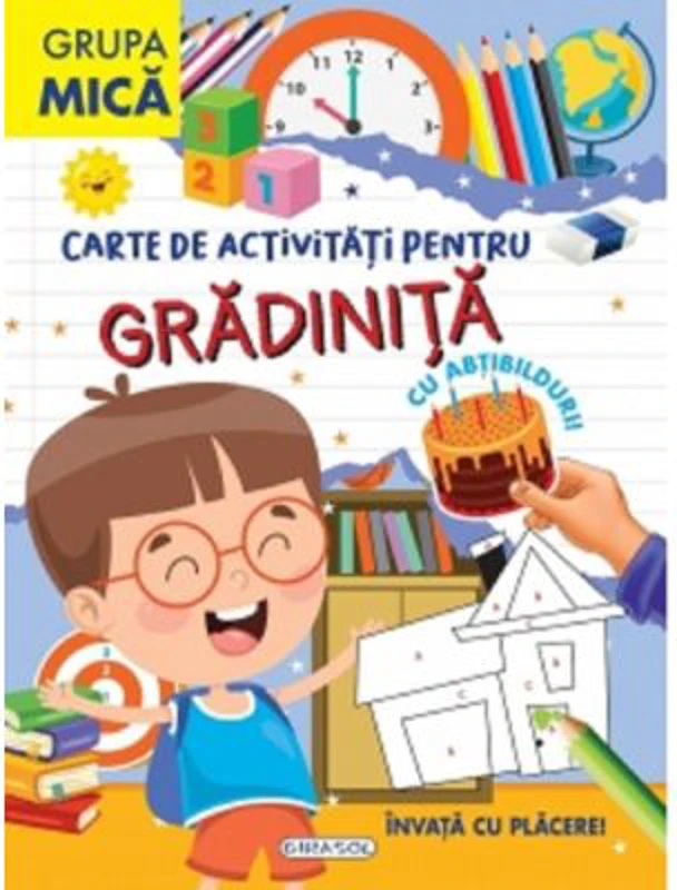 Carte de activitati pentru gradinita, cu abtibilduri - Grupa mica