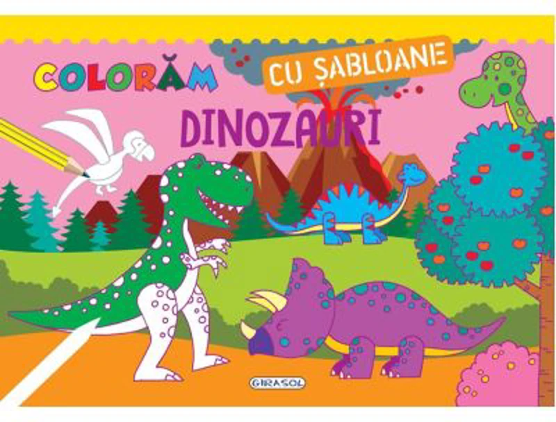 Coloram cu sabloane. Dinozauri