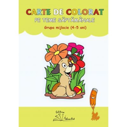 Carte de colorat pe teme saptamanale, grupa mijlocie