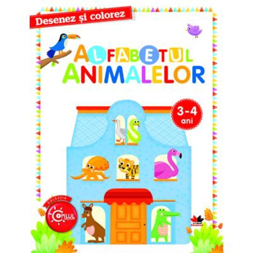 Desenez si colorez. Alfabetul animalelor 3-4 ani